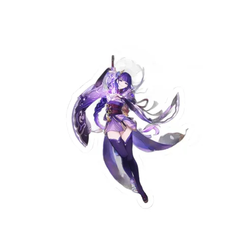 Raiden Shogun Purple Sword — Sticker sticker