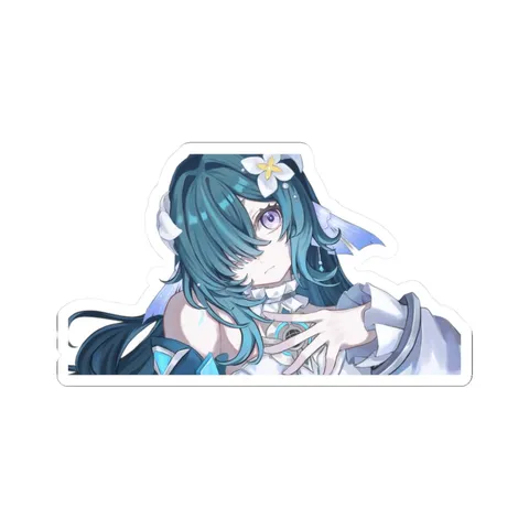 Vodyanitsa White Flower Hairpiece — Sticker sticker