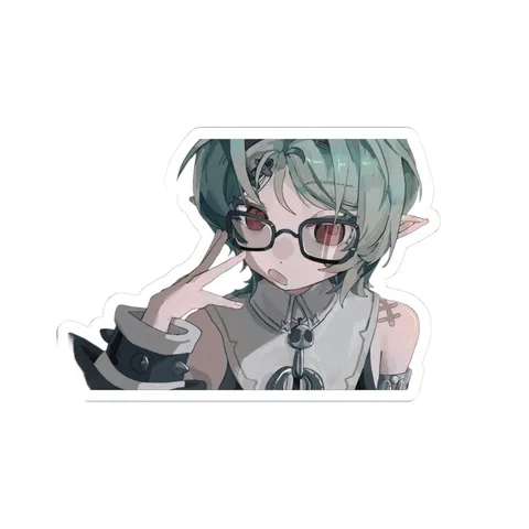 Roxy Black Rimmed Glasses — Sticker sticker