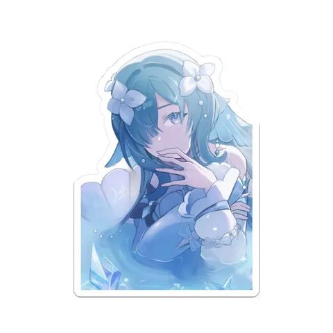 Vodyanitsa White Flower Ornaments — Sticker sticker