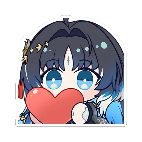Yangyang Holding Red Heart sticker