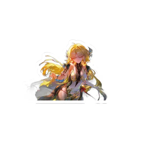 Suisui White Black Outfit — Sticker sticker