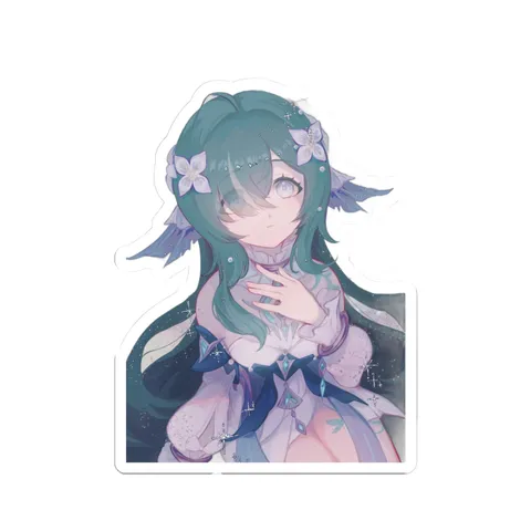 Vodyanitsa Pale Floral Outfit — Sticker sticker