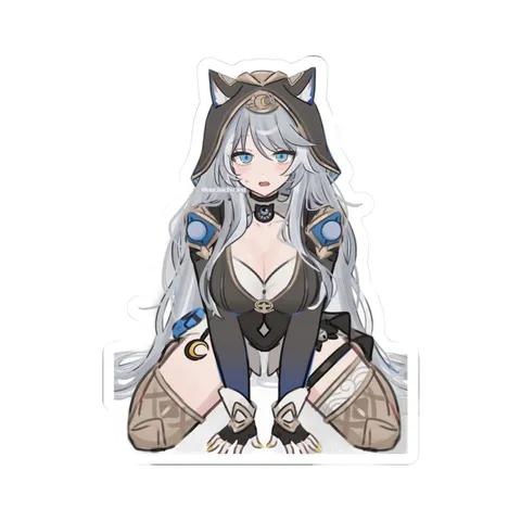 Cipher Cat Eared Hood — Sticker sticker