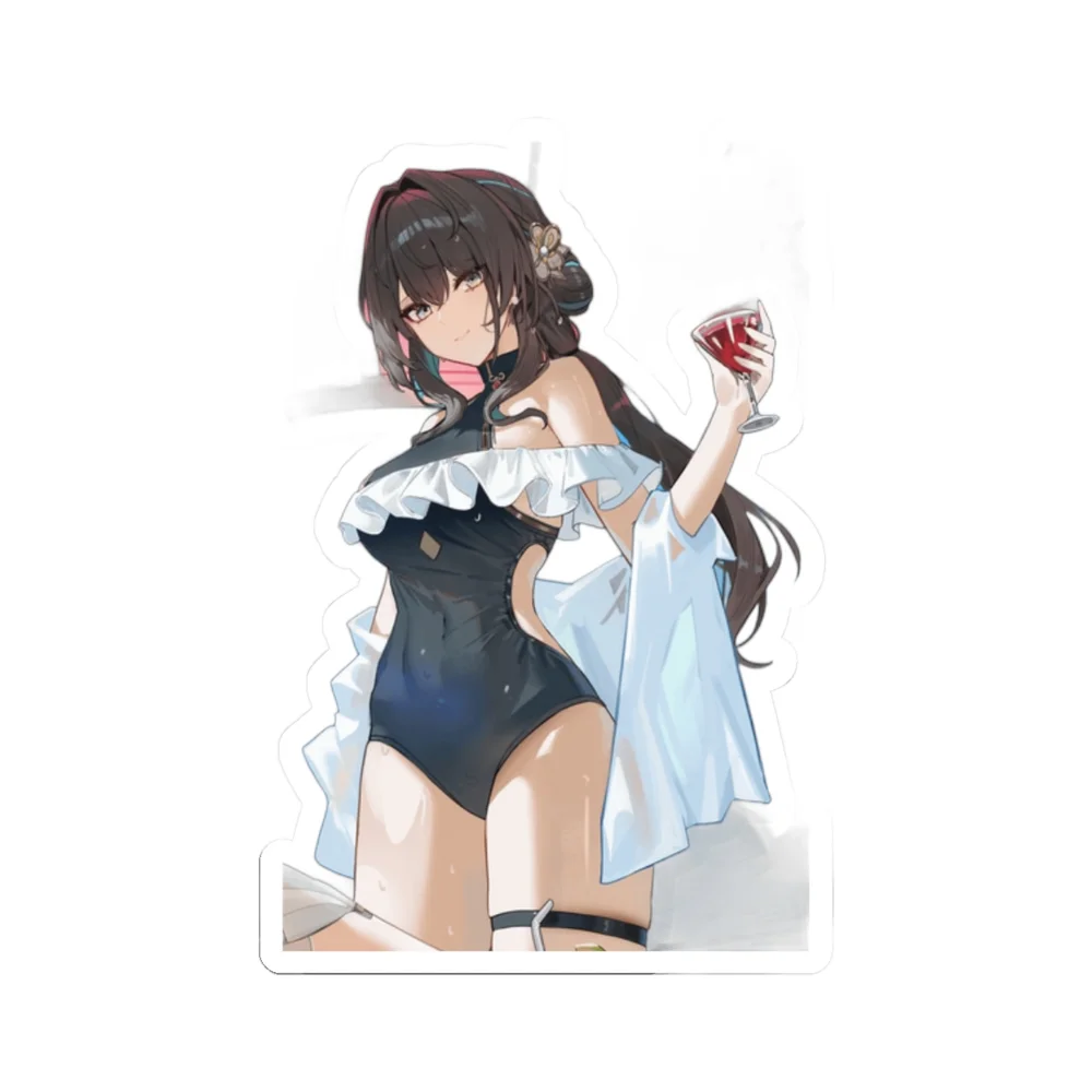 Ruan Mei Black Swimsuit