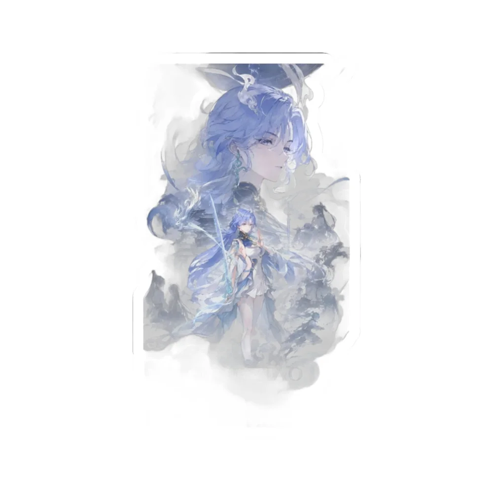 Qingxiao Celestial White Blue Outfit