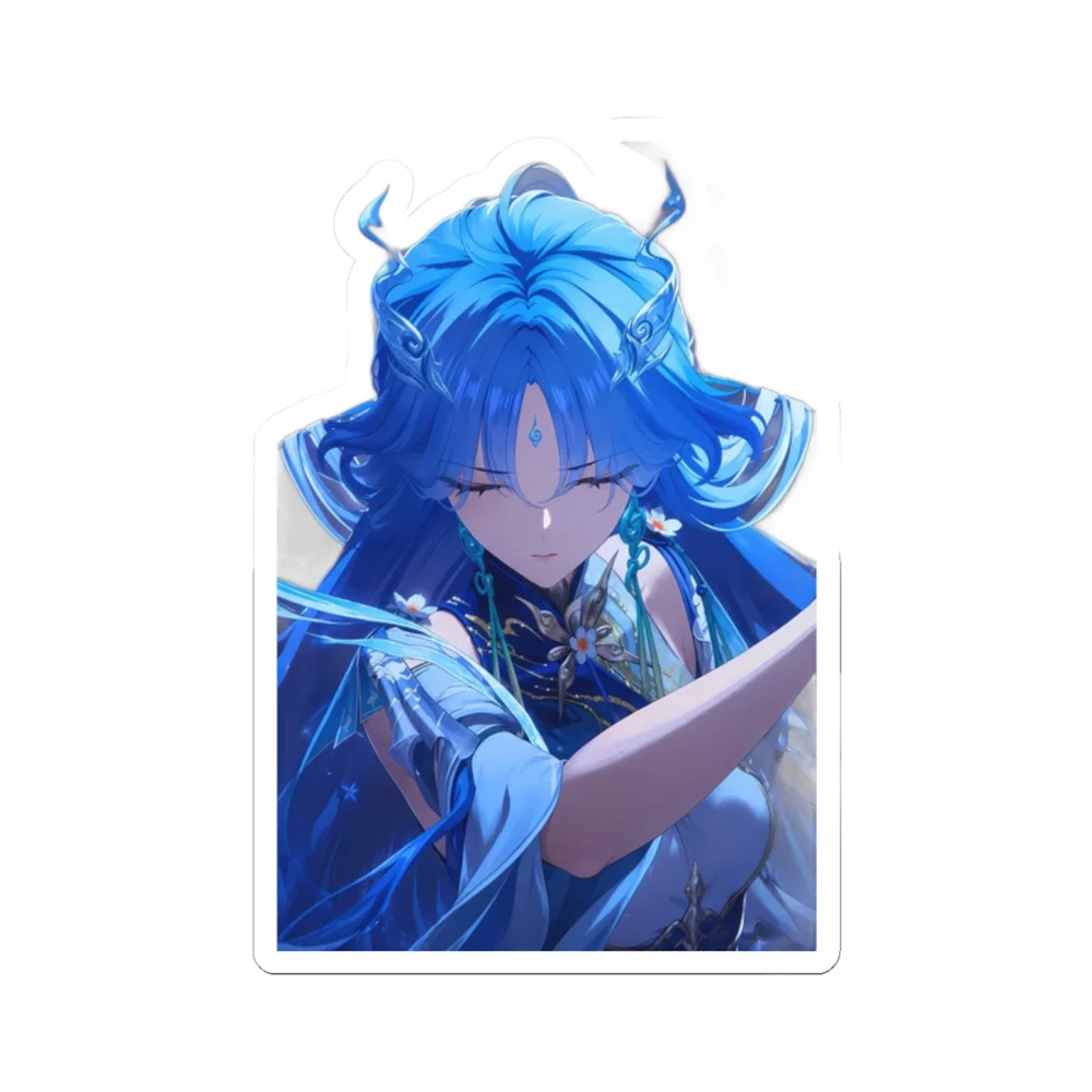 Qingxiao Blue Floral Outfit