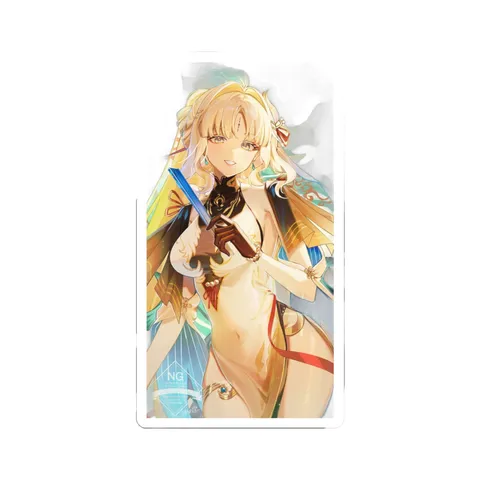 Suisui Holding Blue Fan — Sticker sticker