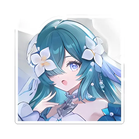 Vodyanitsa Flower Hair Clips — Sticker sticker