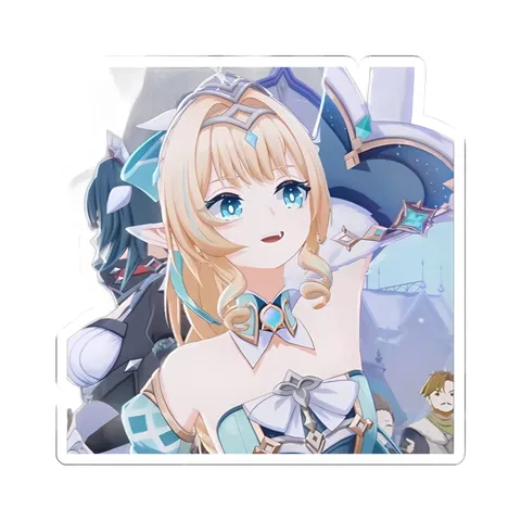 Vesna Blue White Outfit — Sticker sticker